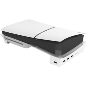 iPega P5S008 Horizontálny Stojan s USB HUB pre PS5 Slim/PS5 Pro biely