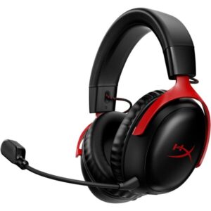 HyperX Cloud III bezdrôtový herný headset červený