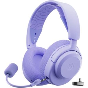 SteelSeries Arctis Nova 3PW bezdrôtové herné slúchadlá fialová
